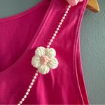 The Crochet Chick Floral Tank Top White Size L Photo 5