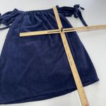 Lulus Dress Womens Small Navy Blue Al Fresco Evenings Off Shoulder Mini Photo 11