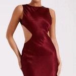 Meshki  Electra Satin Cut-Out Maxi Dress Berry  Photo 0