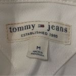 Tommy Hilfiger Tommy Jeans Vintage Y2K Women’s Size M White Multi Zipper Denim Jean Jacket Photo 5