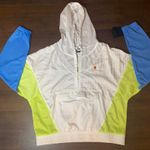 Champion NWT White/Green/Blue Mesh Popover Jacket  Photo 0