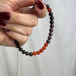 Carnelian Garnet Obsidian Crystal Gemstone Bead Bracelet Artisan Handmade Orange Photo 7