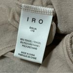 IRO Women’s Size S Beige Tan Dalia Ruffled Sides Jersey Shirt Top Photo 8