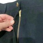 St. John Vintage SPORT by Marie Gray Black Faux Suede Straight Pants Poly Blend 6 Photo 2