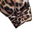 Chico's  Women Leopard Print Long Sleeve Pull Over Tunic Shirt Size 0 4/6 Cuffs‎ Photo 3