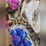 Floral and Leopard Print Swim Coverup Sheet Tunic with Beaded Neckline Pink Size undefined Photo 4