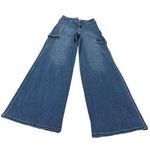 Ymi high rise SKATER women’s blue jeans pants wide btm legs size 3 SKU 3537 Photo 0
