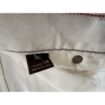 Eddie Bauer  Women’s Boyfriend Crop Jeans White Size 14 NWT Tapered Leg Photo 4