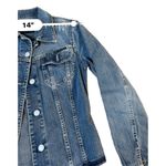 Sisley Women Denim Jean Distressed Jacket from Italy Size XS Sku 1087 Blue Photo 2