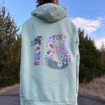 Hanes Custom Number Patchwork Hoodie Photo 1
