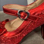 Women’s Red Sparkly Glitter Mary Jane High Heels Bow Detail Size 8 (EU 39) NEW Red Photo 12