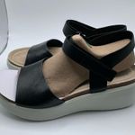Ecco NWB  Flowt Wedge Cork Sandal Women's size 40 US 9-9.5 black leather 1949 Photo 6
