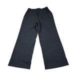 Adrianna Papell Straight Leg Cuffed Pant Elastic Back Gray Linen Blend Size 8 Photo 2