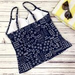 Kona Sol  Shirred Tankini Top Navy 14W Photo 3