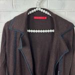 Krimson Klover Brown Knit Asymmetrical Zip Wool Jacket Size XS Photo 9