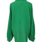 Keen The Label | NWT | M | Kelly Green Ciara Long Sleeve Collared V Photo 6