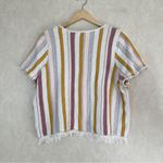 Madewell Women’s Blakley Stripe Sweater Knit Tee Top Pearl Ivory Multicolor 2X Photo 7