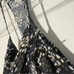 Banana Republic  smocked waist ruffle geometric racerback y2k dress‎ black size 4 Photo 3