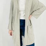 Anthropologie  donni oatmeal slouchy ribbed open face cardigan one size Photo 4