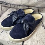 Spenco Barbados Orthotic Bow Suede Mules in Navy Blue Size 8 Photo 0