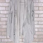 Athleta Vista Wrap Open Front Cardigan in Light Heather Gray Size S Photo 0