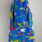 Diane Von Furstenberg  Vintage 80s Midi Skirt Top Shirt Size 10 12 Bulls Tropical Photo 6
