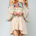 Velzera  cream tassel off the shoulder tunic 3xl Photo 0