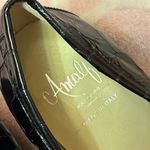 AMALFI WOMAN’s BLACK PATENT LEATHER FAUX CROC LOAFER SHOES ITALY Size 6 NWOT Photo 2