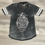 Disney The Nightmare Before Christmas Gray Graphic Short Sleeve V-Neck Tee Small Photo 4