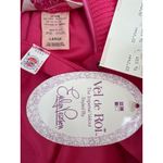 American Vintage NWT Vintage Evelyn Pearson Vel de Roi Velour Robe Pink USA Made snap front Large Photo 11