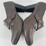 Clarks Collection Women's Leather Block Heel Side Zip Pumps Heels Taupe Size 8M Photo 5