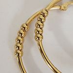 Gold Filled Hoop Earrings Bead Design Photo 2