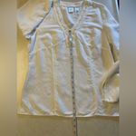 Emma James Women’s Linen Blend Embellished White Tunic Size 14 Photo 14