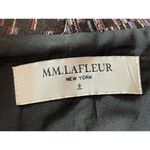 MM.LaFleur Stretch Bodycon Purple Tweed Cap Sleeve V-neck Dress Size 8 Photo 11