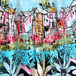 100% Cotton Floral Cityscape‎ Print A Photo 2