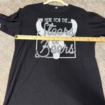 Next Level Apparel Next Level Custom Black Graphic Tee with Steers and Beers Design Cowboy Photo 5