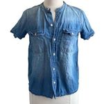 Madewell Chambray Shirt Womens Sz XS Classic Preppy Academia Cowboy Tuxedo Photo 0