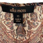 Ella Moss  Long Sleeve Graphic Silk Blouse Size XS Photo 4