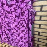 Terra & Sky  Purple Floral Blouse Size 0X Photo 4