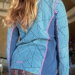 Workout Sweater Striped Blue Size M Photo 2