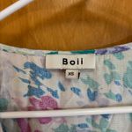 Boii XS Floral Maxi‎ Wrap Dress Short Sleeve V Neck Casual Bohemian White Photo 2