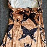 Sexy Velvet black Butterfly Strap Dress Retro Style, Autumn Collection size XS Photo 4