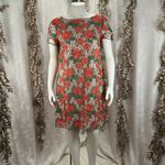 T Tahari Tahari Floral Embroidered Lace Dress Pink Green Red 14 Elegant Cocktail Photo 1