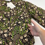 ALC Frank A.L.C. Emory Chocolate Brown Peach‎ Green Quilted Asymmetrical Jacket Small NEW Photo 11