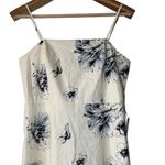 EXPRESS  Cream and Blue Floral squared neck tiered spaghetti strap Maxi Dress Photo 8