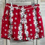 White Sierra  Women's Swim Shorts Red Tropical Print-16 Photo 0