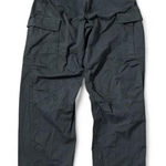 Brandy Melville Y2K Cargo Pants Dark Gray Cotton Relaxed Fit Drawstring Waist Photo 0