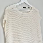 ATM Anthony Thomas Melillo Diagonal Stitch Knit Pullover Boat Neck Top Ecru White Size Medium Photo 4