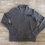 PINK - Victoria's Secret  Charcoal Quarter-Zip Sweater Photo 0