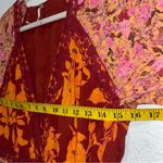 Free People  Tilda Wrap Dress in Firebrick Floral Maxi Flowy Bell Sleeve Medium Photo 11